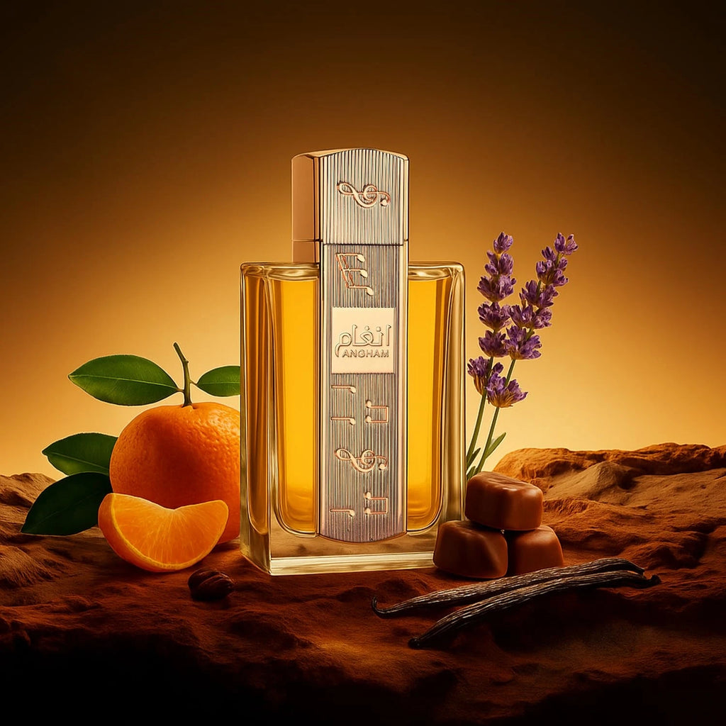 Angham - Citrus, Lavender, Musk, Amber, Vanilla - Eau de Parfum Long-Lasting Fragrance for Unisex