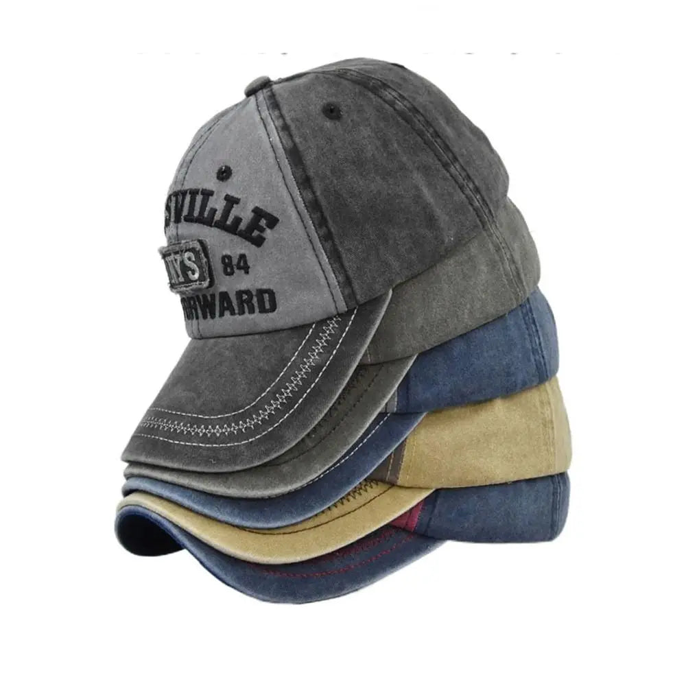 Fashion Hip Hop NYS Patch Embroidery Baseball Caps Adjustable Frayed Denim Sunscreen Hats Vintage Snapback Dad Hat for Men Women