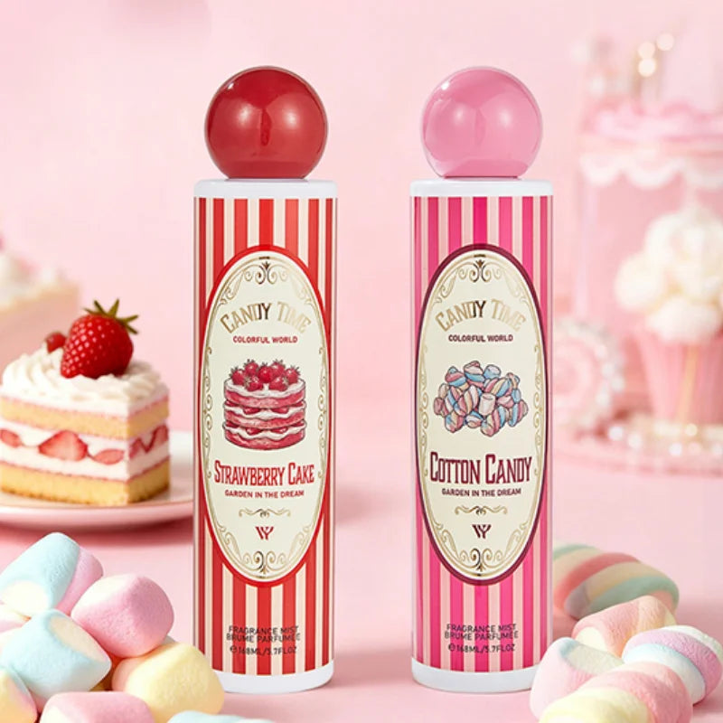 Dubai Arab Gourmand Fragrance 168ml Coconut Strawberry Cake Cotton Candy Fruit Scent Women Fresh Durable Portable Perfume Spray