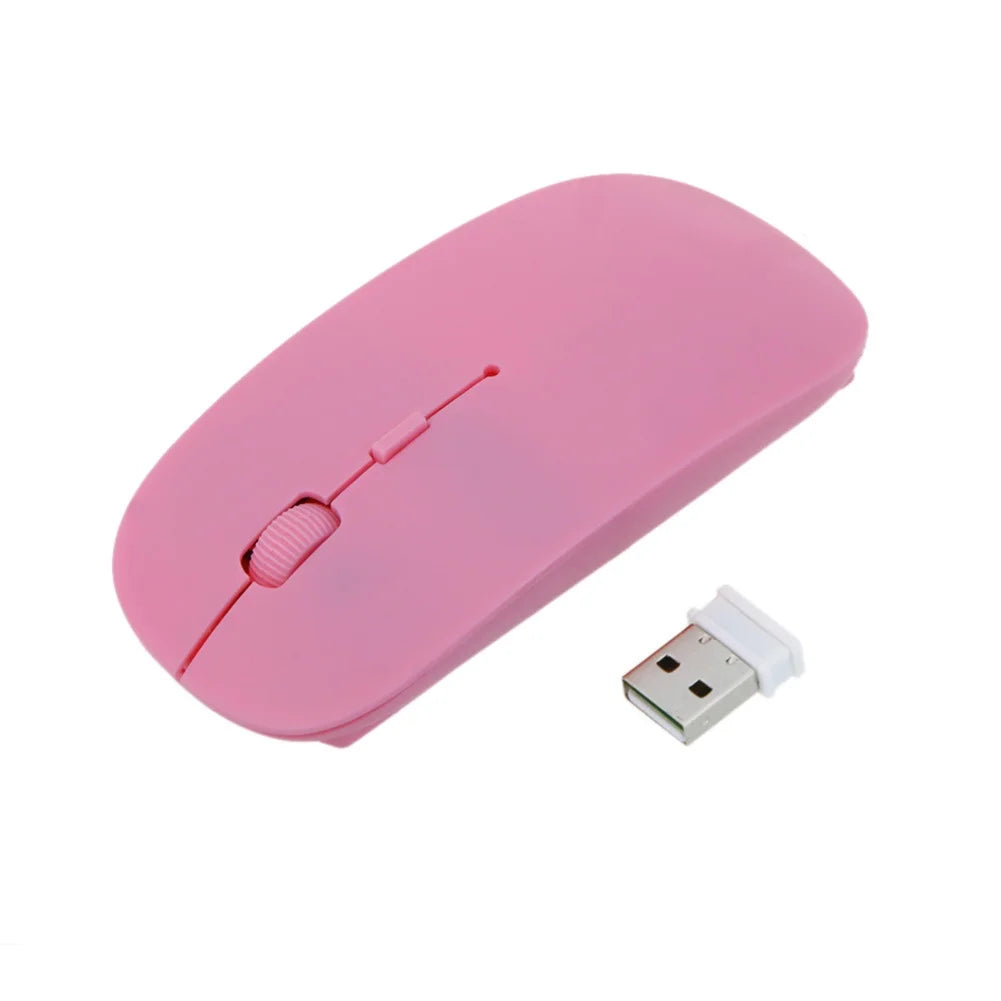 Portable Creative Mini Ultra Slim Cute Wireless Bluetooth Mouse 2.4G Receiver Laptop Gaming Mice PC 1000dpi Computer Accessories