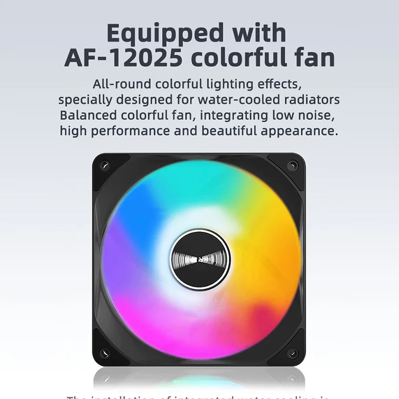 TEUCER AF-S120 Water Cooler 120mm RGB Fan Liquid Heatsink Integrated Radiator Cpu Cooling for Intel LGA115x 1200 1700 2011
