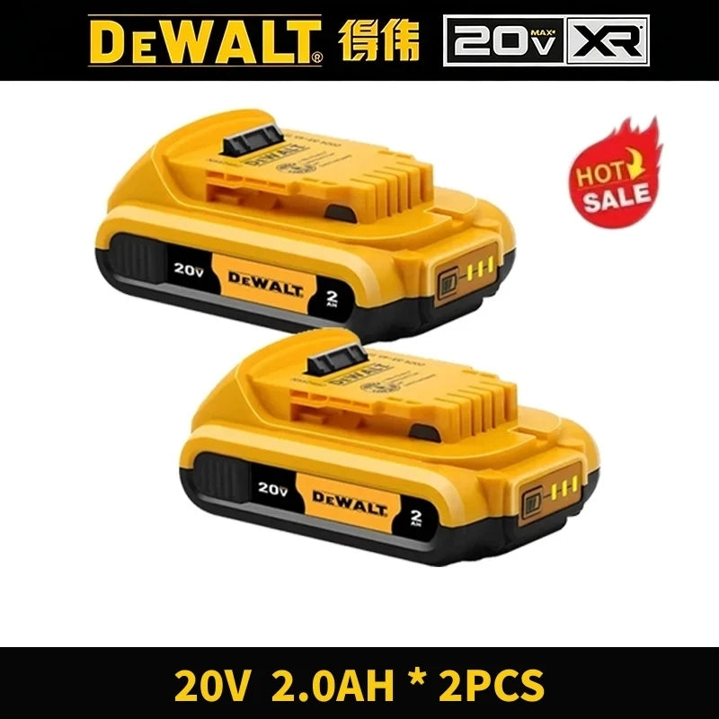 100% Genuine Dewalt 20V Battery, 2AH 5AH 6AH Rechargeable Lithium Ion Battery, Dewalt DCB200 Power Tool Replacement Battery