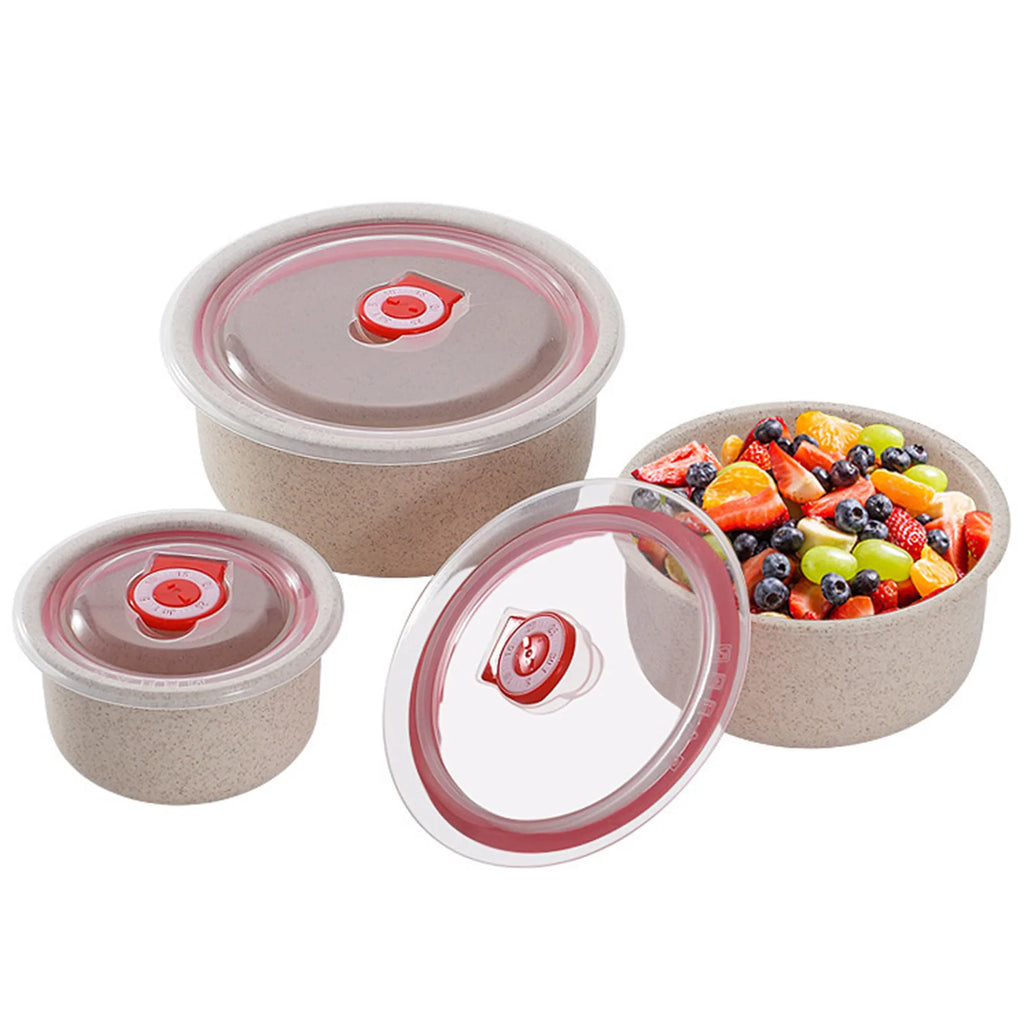 3pcs Lunch Box set Food Storage Containers with Lids Microwave Storage Containers for Storing Fruits Vegetables