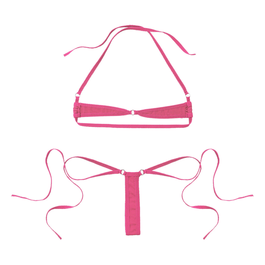 Bikini Swimsuit Outfits for Women Sexy Micro Mini Bikini Set Bandage Bra Thong Two Piece Swimwear Beachwear Bathing Suit Femme