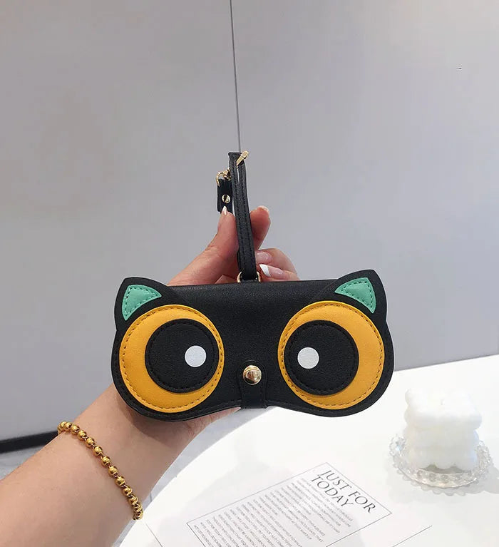 ins cartoon cute glasses case portable men and women sunglasses myopia glasses organizer bag protective sleeve glasses bag charm