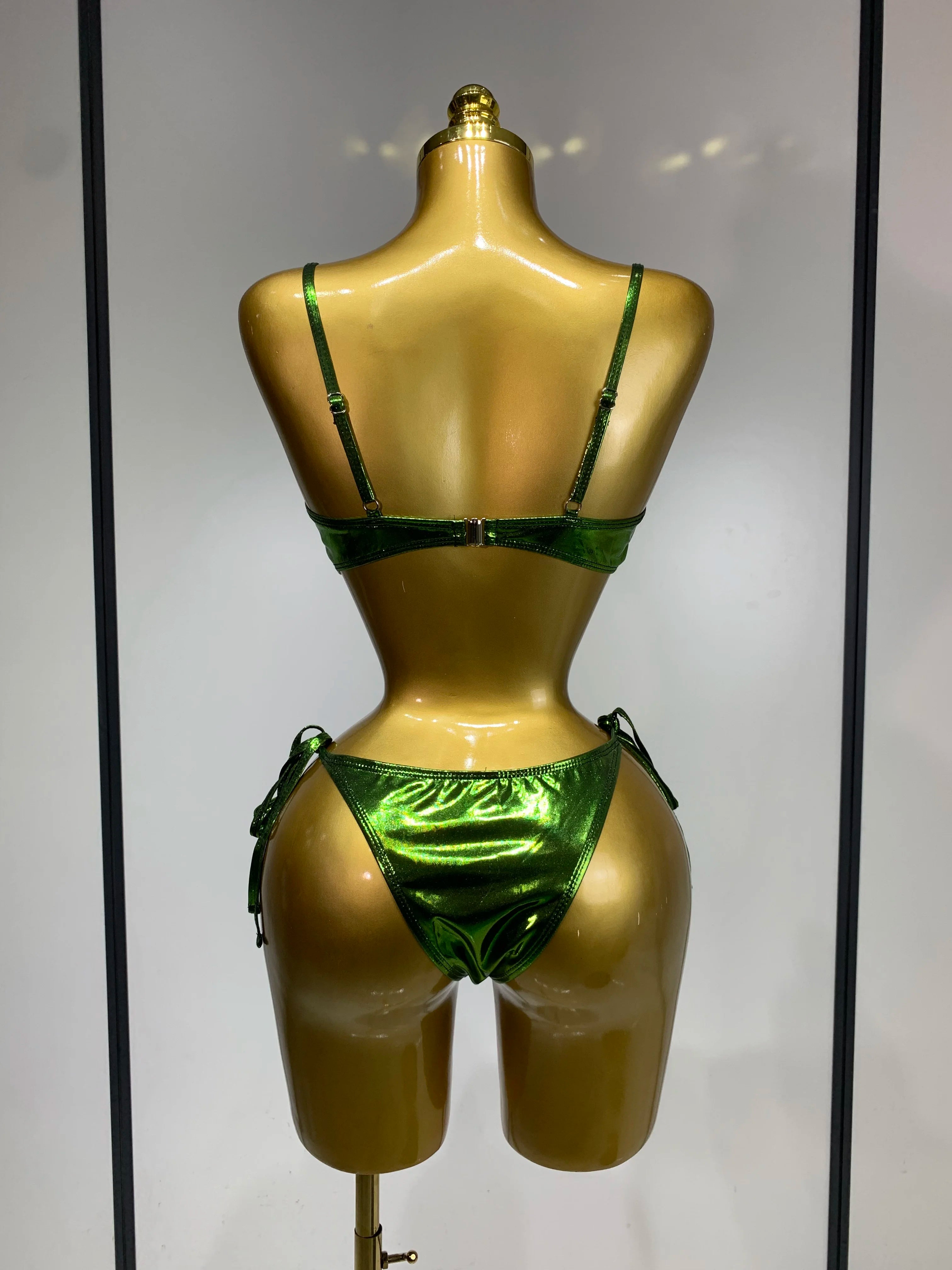 Newest Crystal Bikini Swimwear Fashion Bar Bikini Blingbling Swimwear Bikini Popular Bathingsuit Bikini Nightclub Stage Outfit