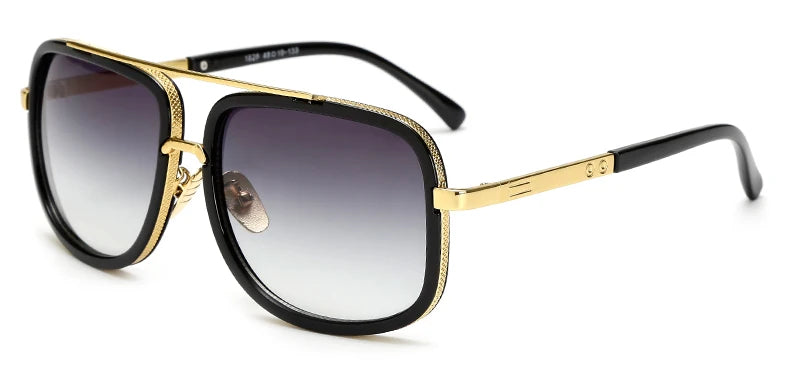 New Fashion Big Frame Sunglasses Men Square Metal Sun Glasses Women Retro Sun Glasses Vintage High Quality