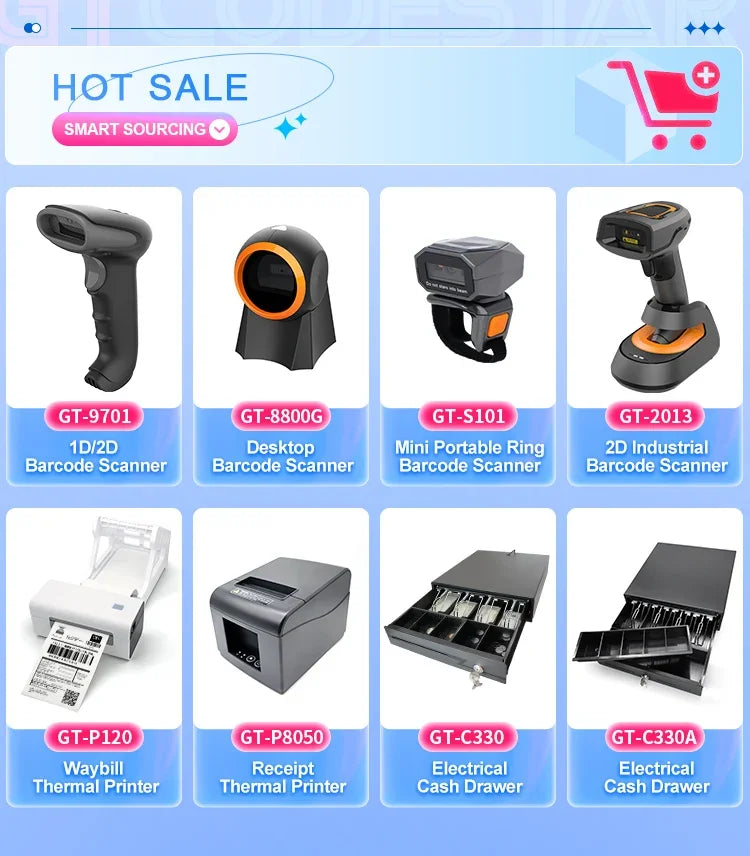 Desktop POS Computer Cash Register Touch Screen All in One POS System Terminal Machine with Scanner / Printer / Drawer