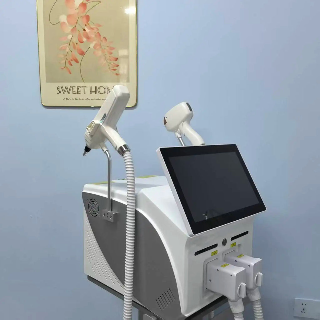 Myoslim 2In1 FAC 10Bars Diode 808 Lase Hair Removal Machin Picosecond Tattoo Removal Machine 4Wavelength Skin Rejuvenation