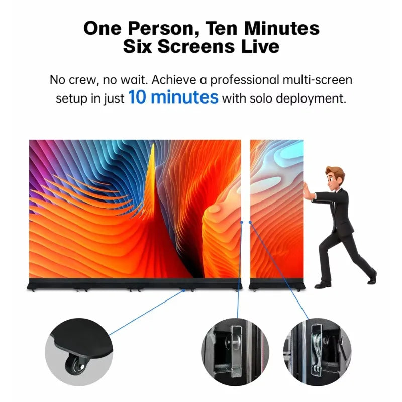 GOB P1.86 P2.5 Portable Indoor Video Poster Led Screen Panel Digital Billboards Advertising Display Vertical Signage