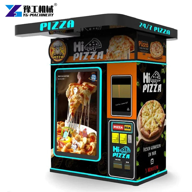 Smart Makes Fresh Pizza Vending Machine Automatic Pizza Touch Screen Pizza See Through Vending Machine