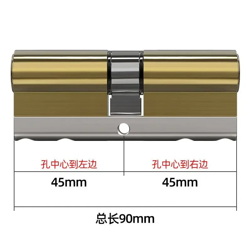 High Quality European Standard Cylinder Super C-level Anti-theft Door All Copper Lock Core, Household All Metal 8pcs Master Keys