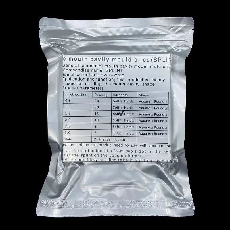 Dental Lab Splint Retainer Slice Vacuum Forming Sheet Hard Soft 0.5-3.0mm Film Thermoforming Denture Model Orthodontic Retainer