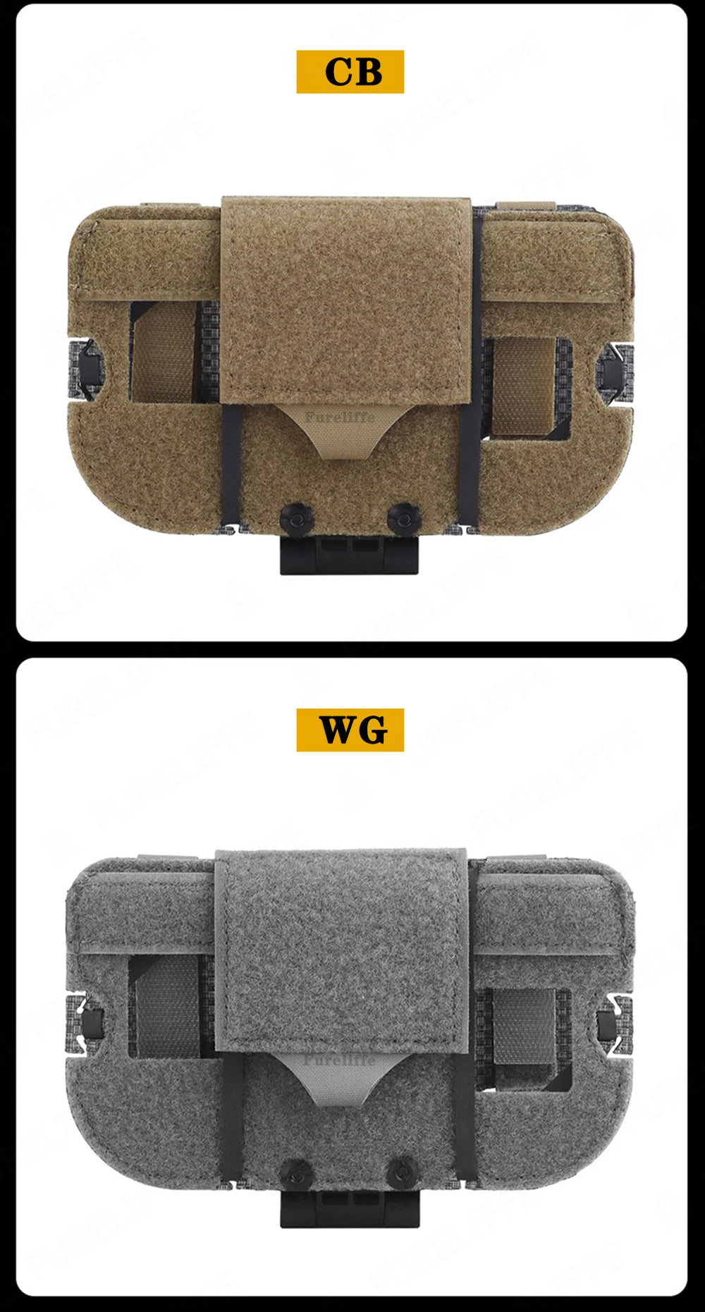 Tactical Phone Pouch with MOLLE/PALS Strap, Foldable Chest Phone Holder for Navigation & Tactical Vest Accessory