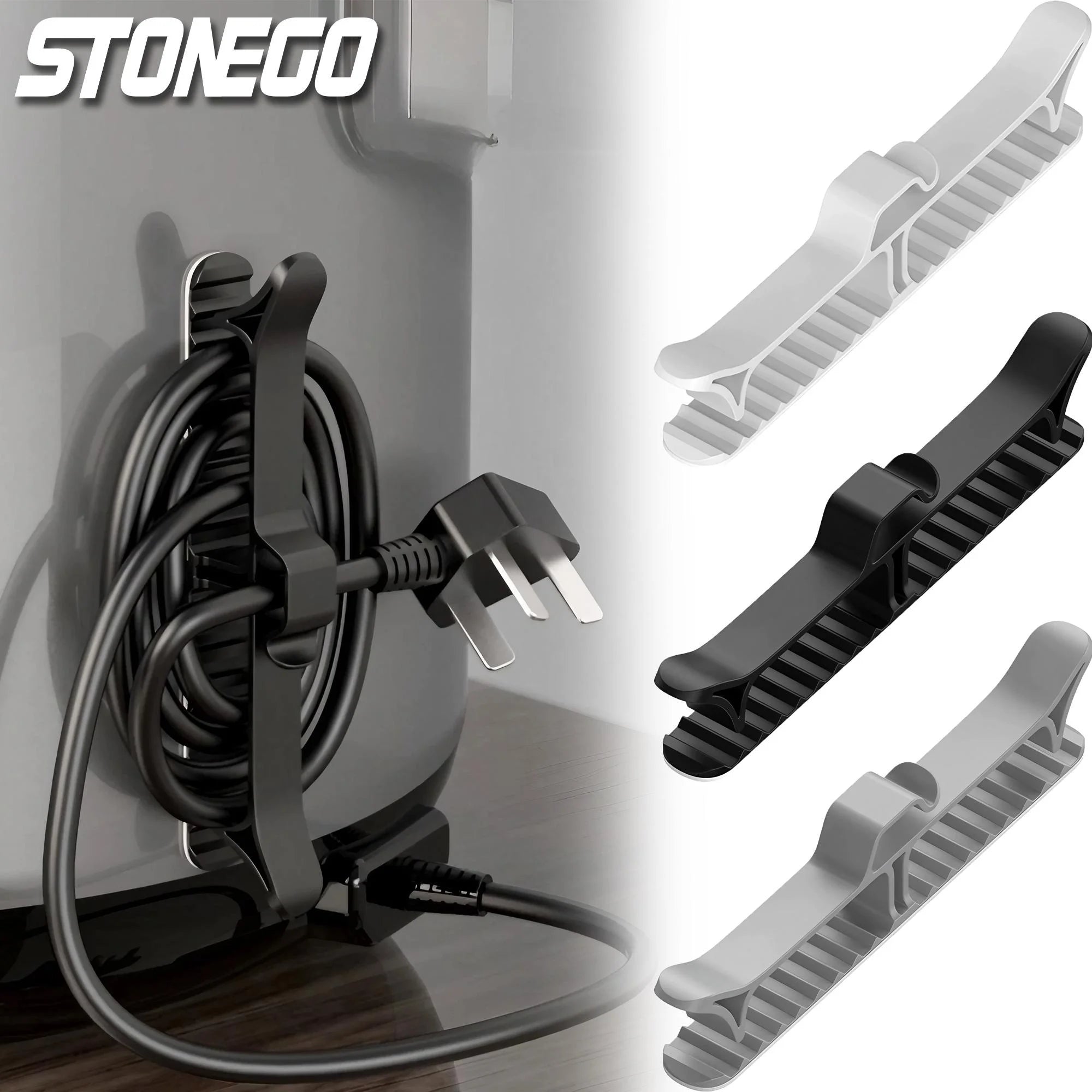 Kitchen Cable Organizer Wire Management System Countertop Plug Storage Solution Neat and Tidy Cable Holder