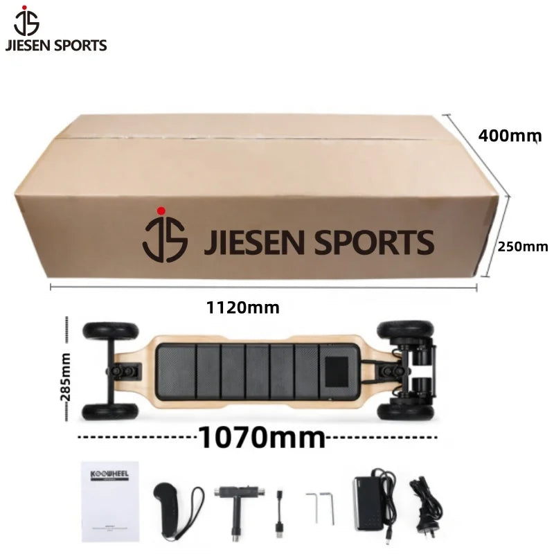 3500W*2 Belt Motor 15Ah Battery High Speed Electric Maple Bamboo Deck 50KM Range Mountain Long Board Skateboard