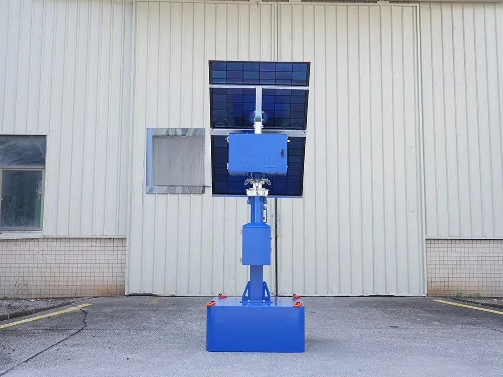 Factory Outdoor Solar Mobile CCTV Tower with Mono-Crystalline Solar Panel Waterproof Parking Security Surveillance