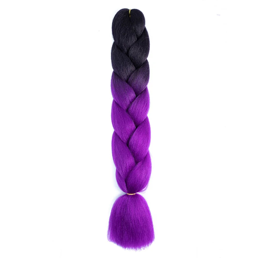 24 Inches DIY Jumbo Braiding Hair Synthetic Hair Extensions Afro Ombre Crochet Braid Hair Wholesale For Women