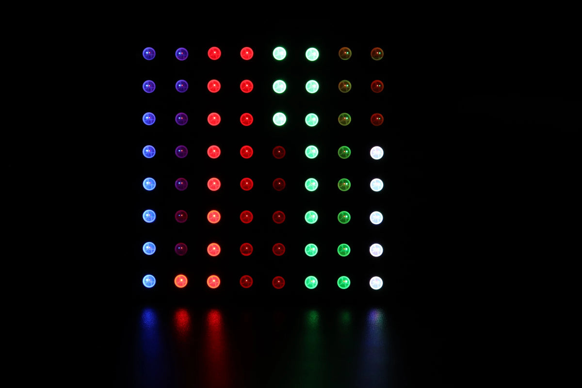 4x12 8x8 16x16 8x32 WS2812 RGBIC Led Digital Matrix Panel Lights WS2812 Flexible Addressable Spliceable Pixel Module Screen DC5V