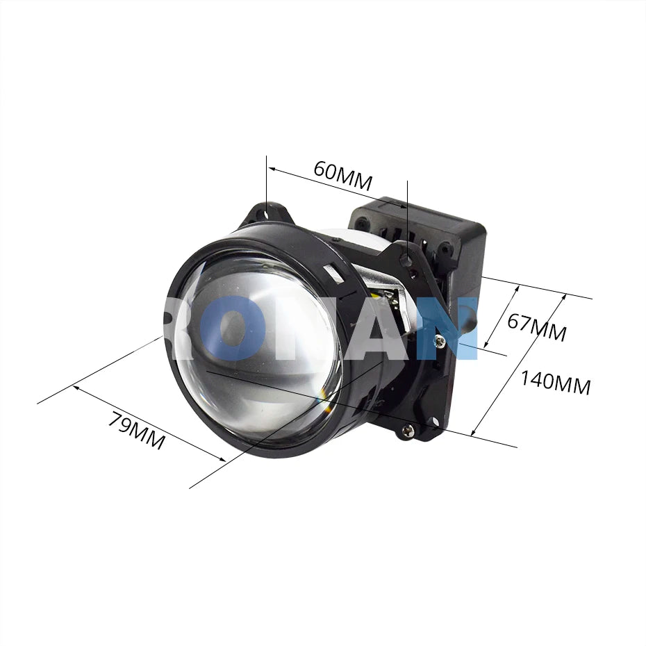 RONAN 56W 3580LUX 7PCS LED Moudels Bi-LED Projector Lens for Hella Model Car Headlight Upgrade Retrofit