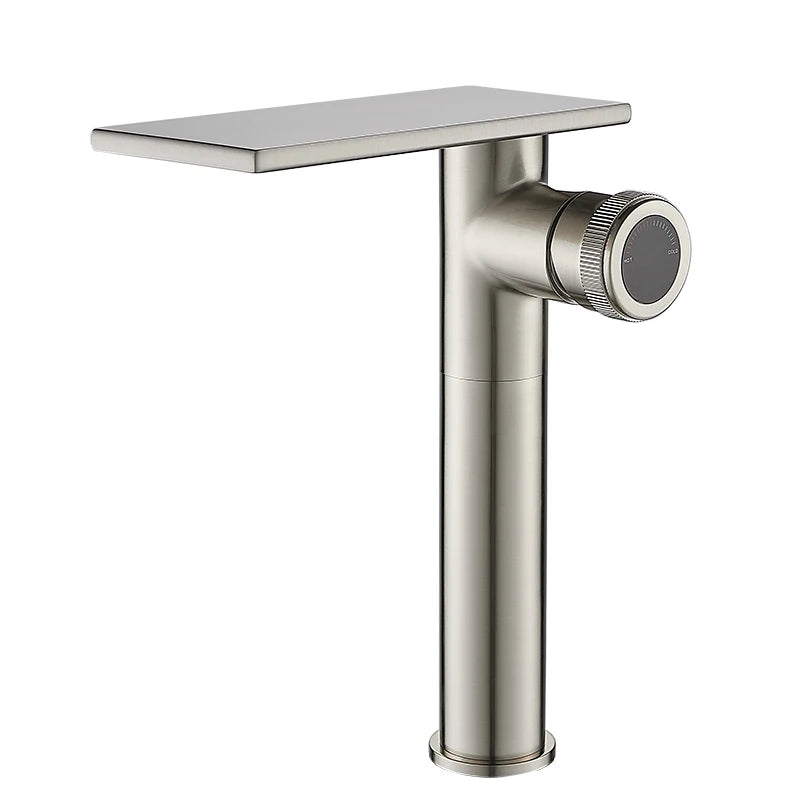 Bathroom Waterfall Basin Sink Faucet Black Faucets Brass Bath Faucet Hot&Cold Water Mixer Vanity Tap Deck Mounted Washbasin Tap