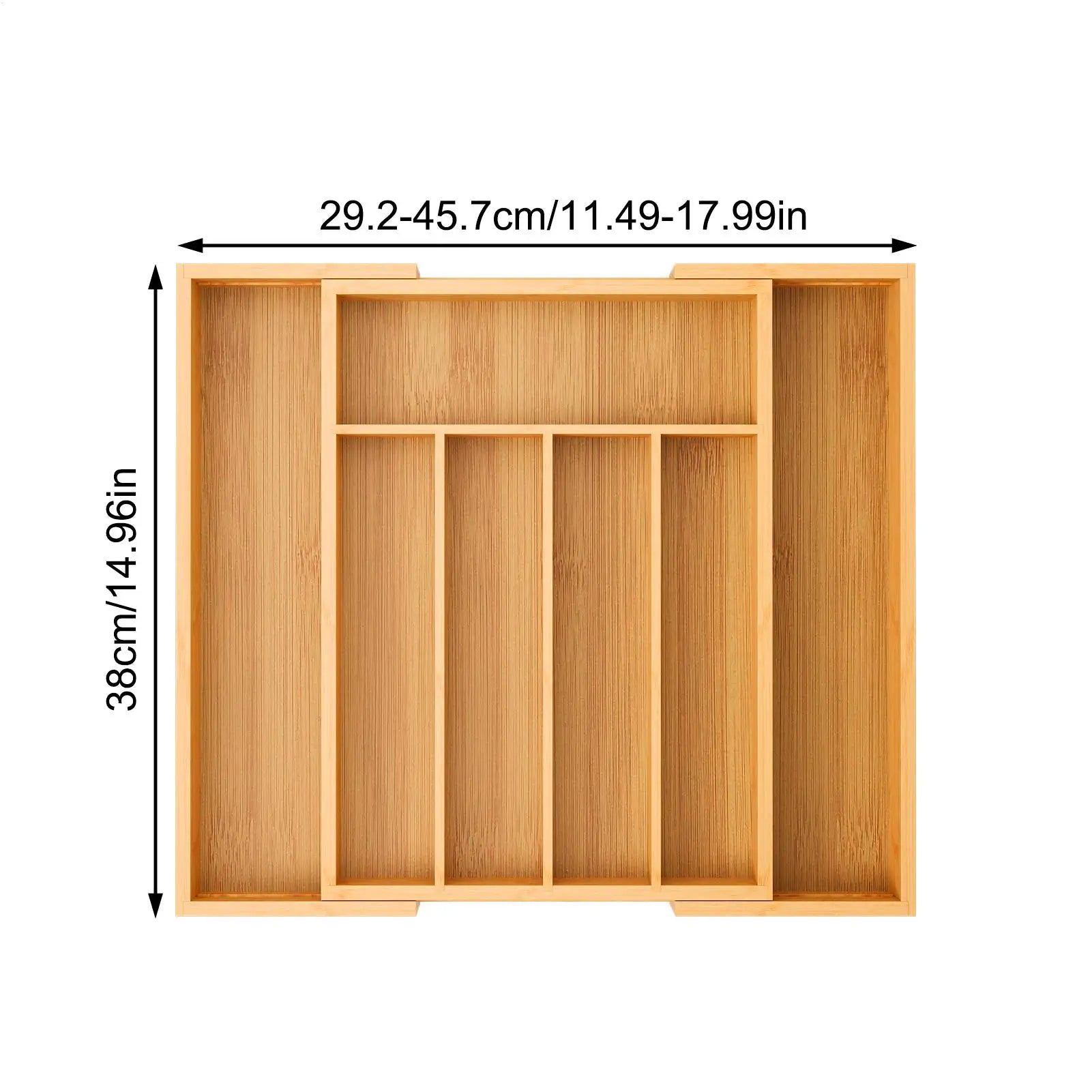 Adjustable Cutlery Tray Drawer Organizer Wooden Divider Organizer Drawer Storage Rack Cutlery Rack For Home Kitchen Restaurant