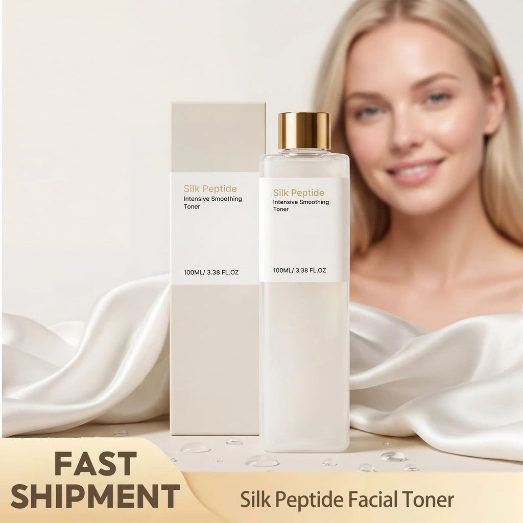 Silk Peptide Facial Toner Deep Moisturizing Facial Lotion Refines Skin Texture Evens Skin Tone Brightens Complexion Comfort