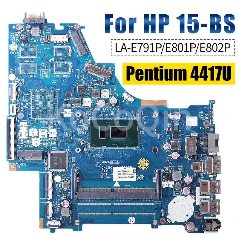 For HP 15-BS Notebook Mainboard LA-E791P LA-E801P LA-E802P Placa 924757-601 924750-001 i3i5i7 6/7/8th Laptop Motherboard Tested