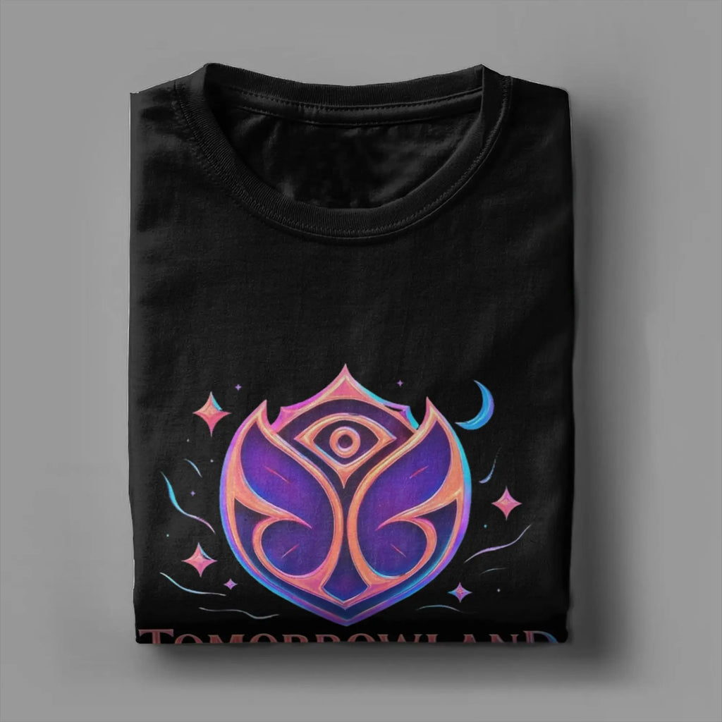 Tomorrowland Belgium 2025 Festival Trip Magical Futuristic Festival T Shirt Beach T Shirts Man Cotton Tees Short Sleeves Tshirt