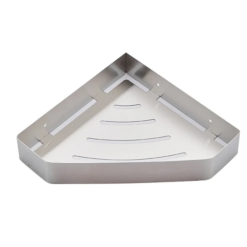 Bathroom Shelves Hardware Rack Kitchen Storage Rack 304 Stainless Steel Wall Mounted Corner Triangle Shower Holder Accessories