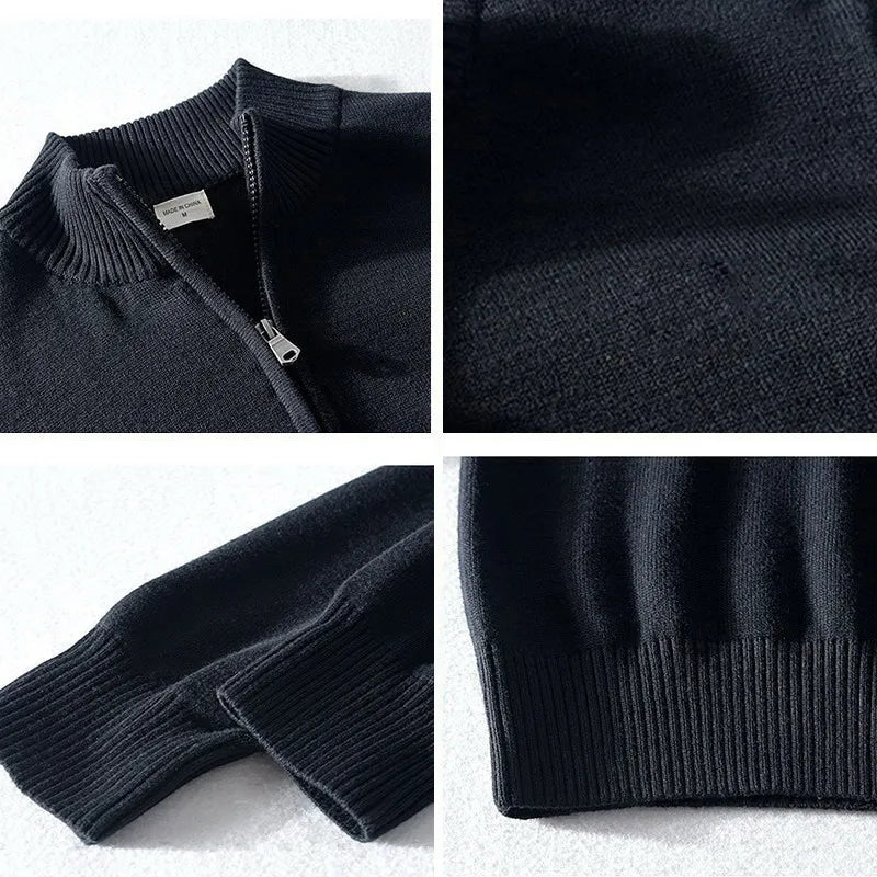 100% pure cotton Knit Autumn Winter 2025 Men's Stretchable Warm Knit Cardigan, Daily Commute Sweater.