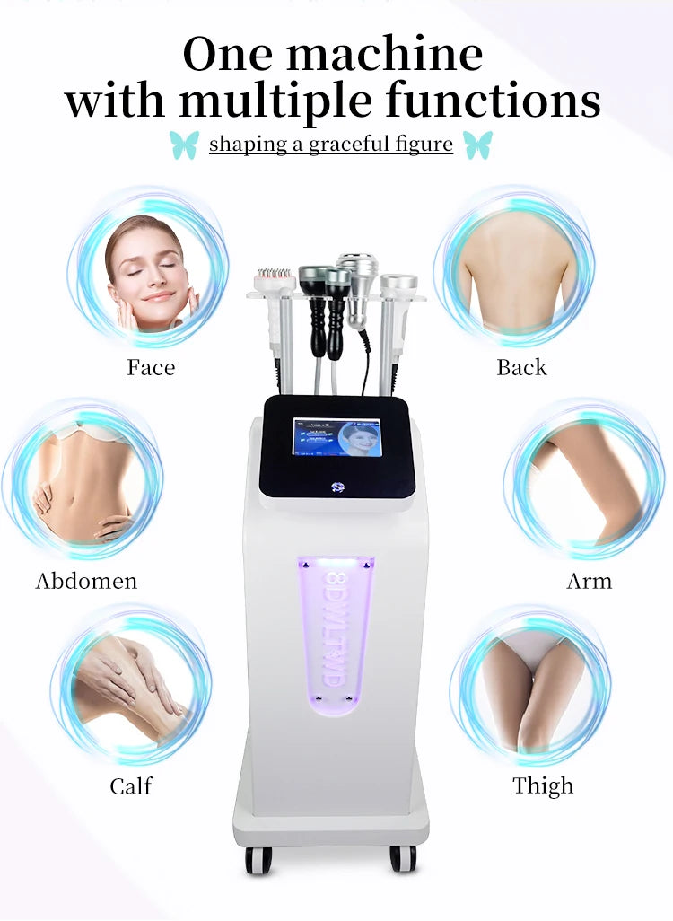 5D/8D Carving Slimming Vacuum Cavitation Ultrasonic Weight Loss Body Sculptig Fat Cellulite Removal Beauty Machine Shape Massage