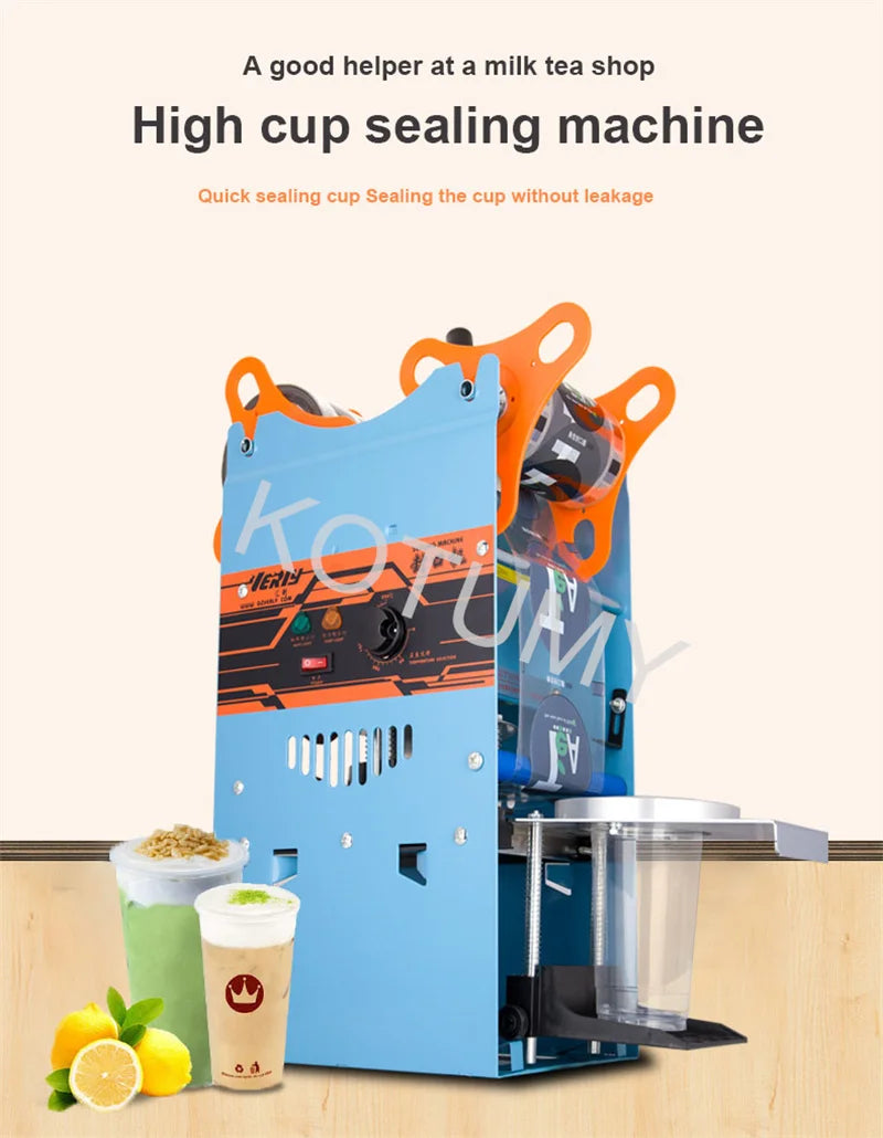 95MM Commercial Cup Sealing Machine Manual Pressure Sealing Machine Beverage Cup Sealer Milk Tea Seal Machine Boba Tea Machine