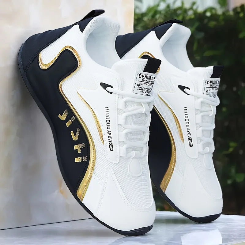 Plus-size men's leather mesh sneakers, casual sports shoes, spring and autumn outdoor casual sports shoes  M1227