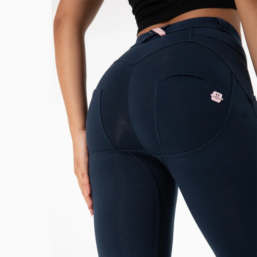 Shascullfites Leggings Navy Butt Lift Leggings Skinny Female Four Way Stretch Pants Legging Running Women Pants