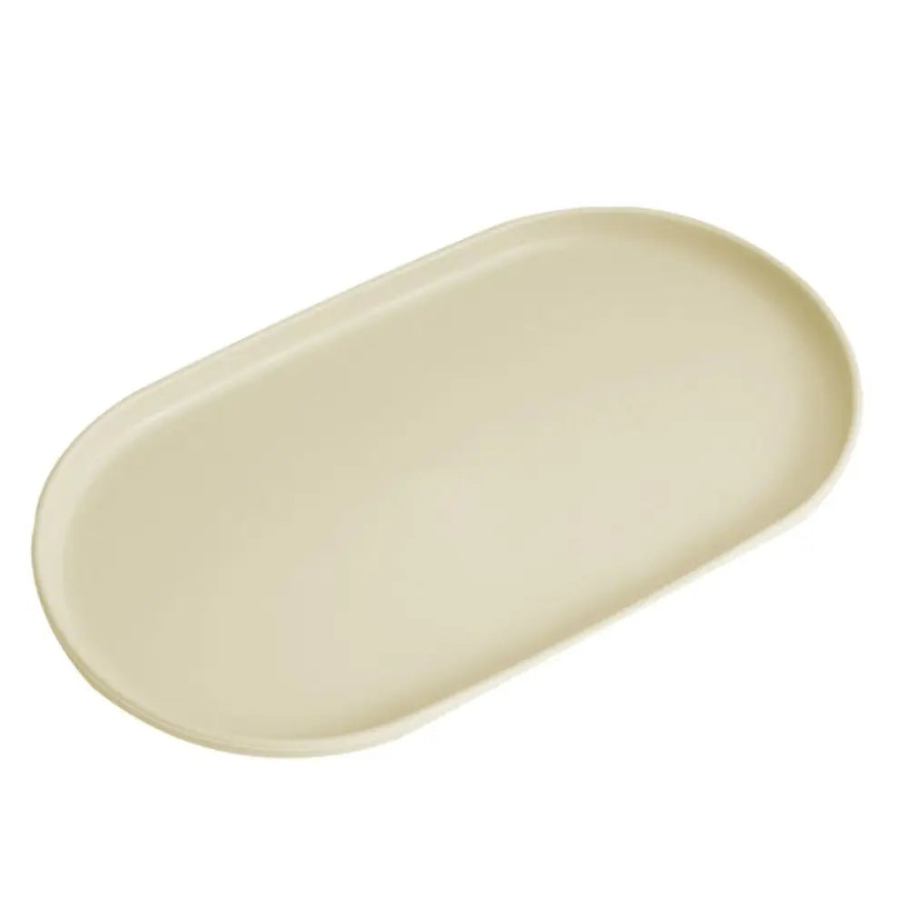 Kitchen Organizer Plastic Dessert Tray Stackable Oval Serving Tray Multi-Function Creative Dish Plate Home