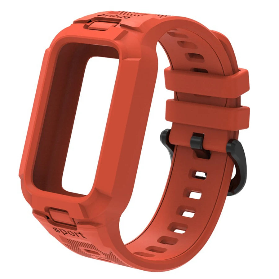 Case+Silicone Strap For Xiaomi Smart Mi Band 9 8 Active Accessories Sports Integrated Bracelet Correa+Cover For Redmi Band 3 2