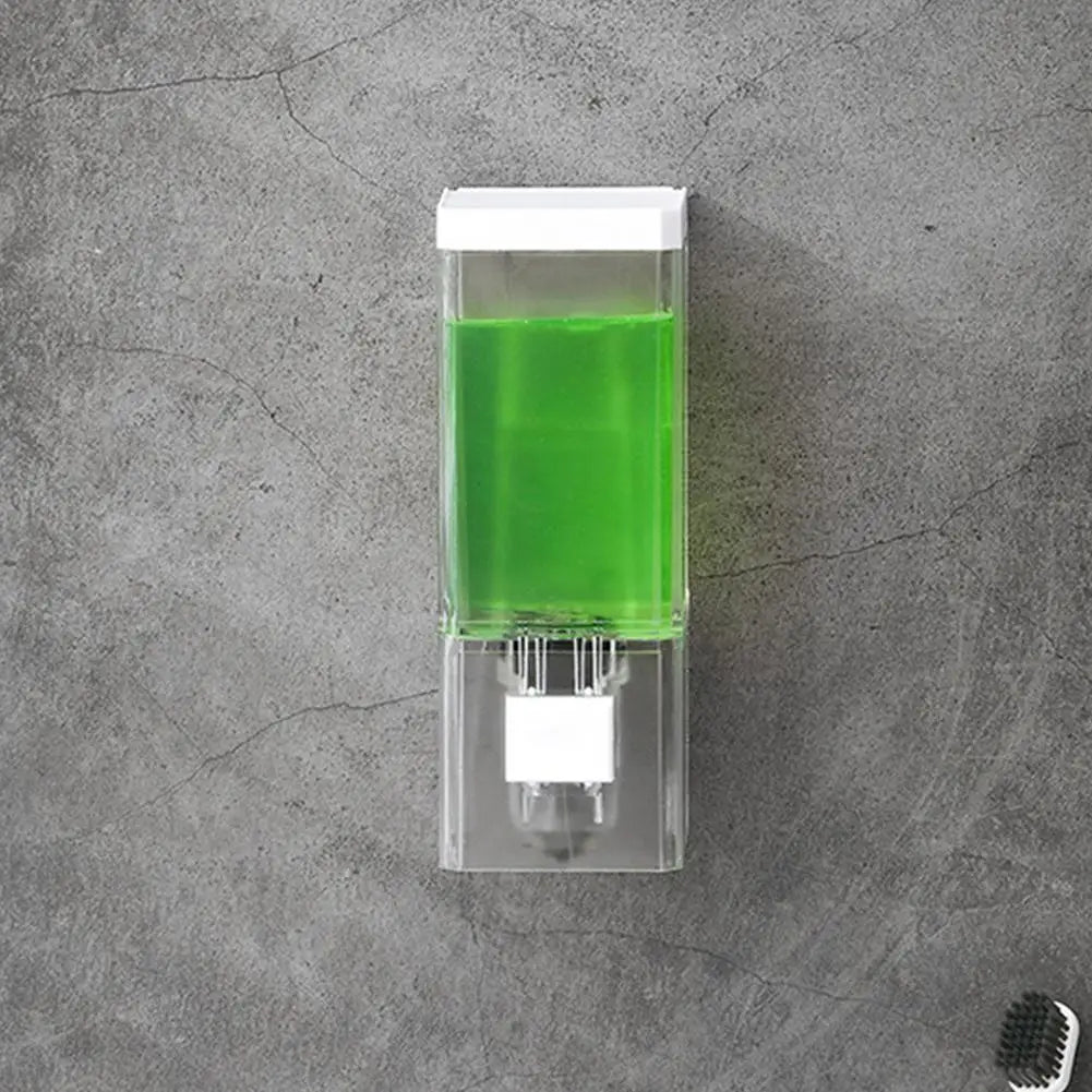 Non-punching Manual Press Soap Dispenser Wall Hanging Traceless Paste Disinfectant Bottle Bathroom Transparent Soap Dispenser