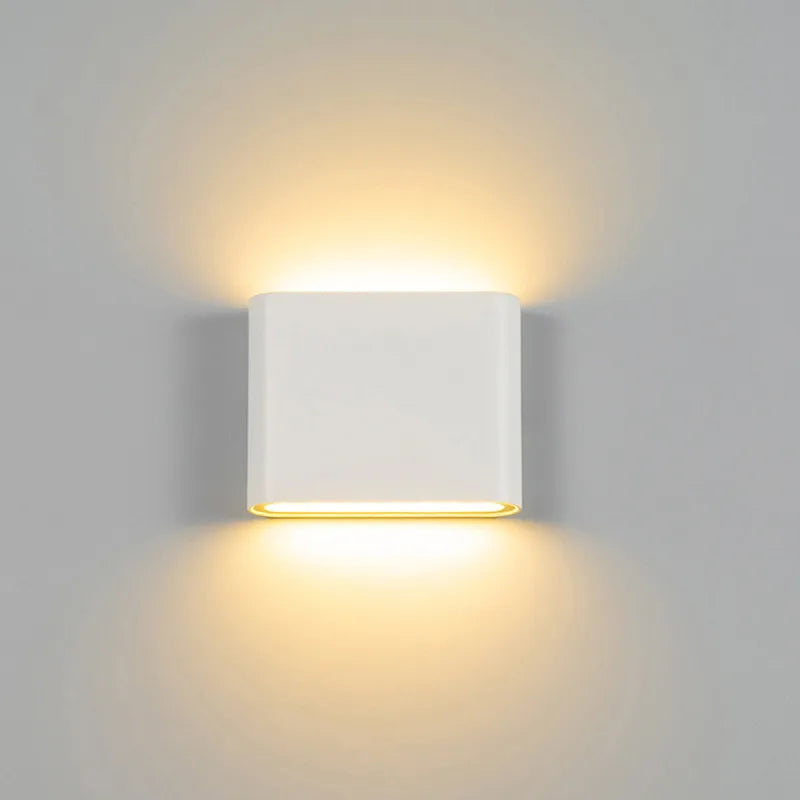 6W 12W LED Wall Lamp Outdoor Waterproof Garden Lighting Aluminum AC86-265V Indoor Bedroom Living Room Stairs Wall Light