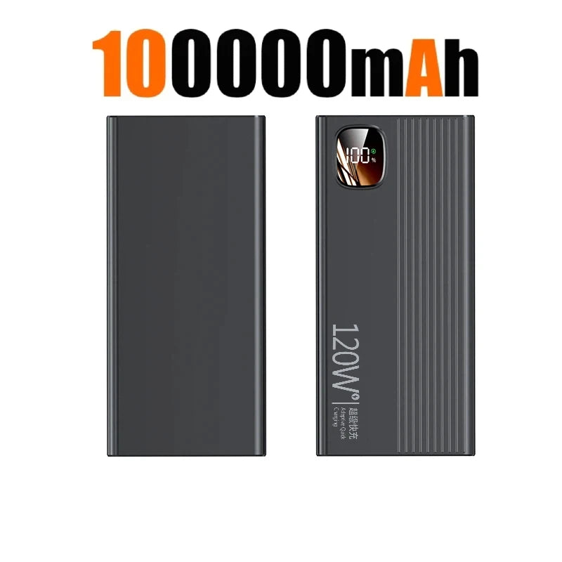 500000mAh Power Bank 120W Super Fast Charging Portable Mobile Power Digital Display Ultralarge Capacity External Battery 2026