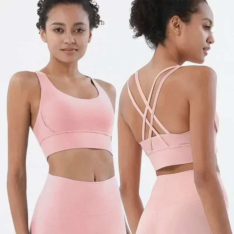Women's 2 Piece Sports Set - High Waist Booty-Lifting Leggings with Back Pocket & Sports Bra Yoga/Gym/Running Workout Outfit