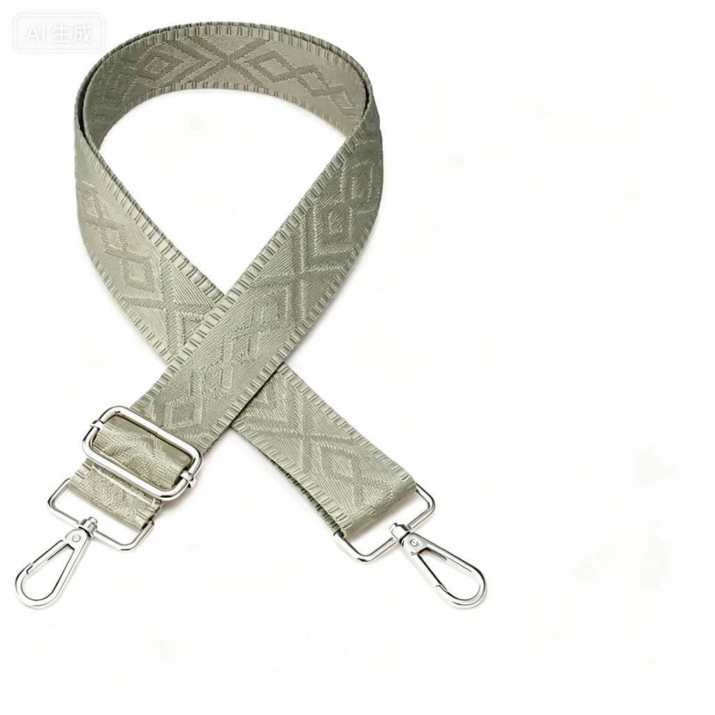 1 Piece Adjustable 1.50-inch Wide Geometry Pattern Jacquarded Handbag Purse Strap Crossbody Shoulder Replacement