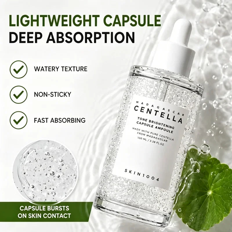 Korean Tone Balancing Capsule Ampoule Serum,Facial Hydrating Niacinamide Essence Uneven Skin Tone Beauty Skincare Products 100ml