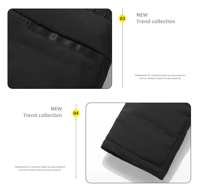 Winter Duck Down Pants Men Minimalist Style Plus Size Down Pants Male Outdoor Windproof Solid Warm Winter Trousers 7XL