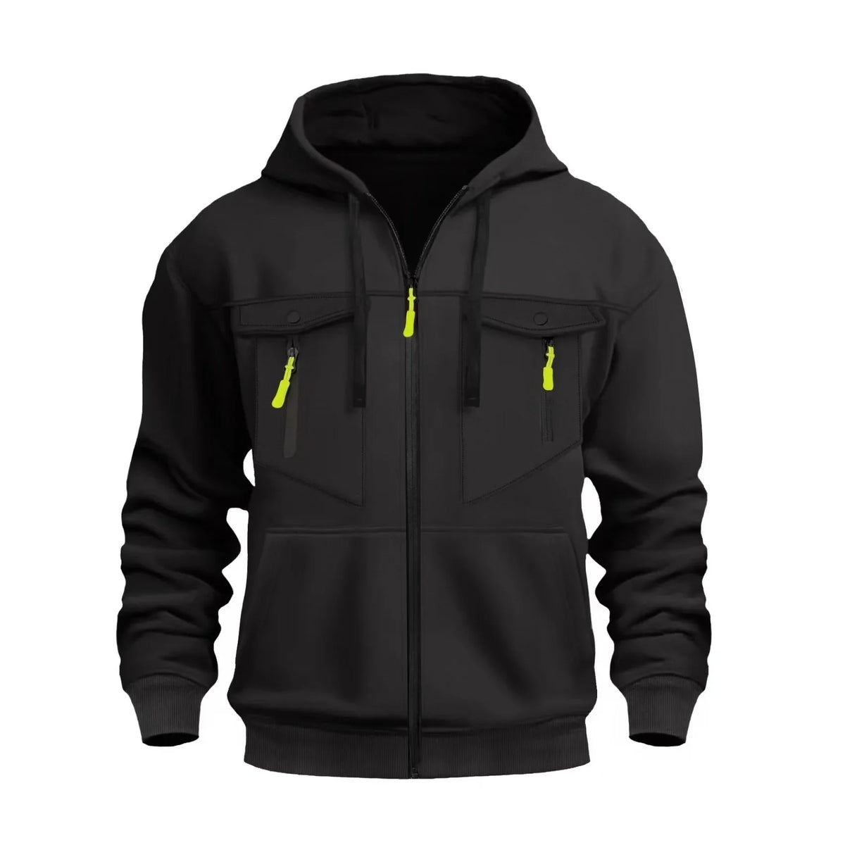 2026 Men's Casual Zipper Hoodie Fashionable Street Style Comfortable Loose Version Autumn/Winter Warm Hoodie Men's Clothing