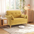47" Chenille Loveseat with Pillow & Removable Cover for Small Space Bedroom Apartment Dorm Office, Customized