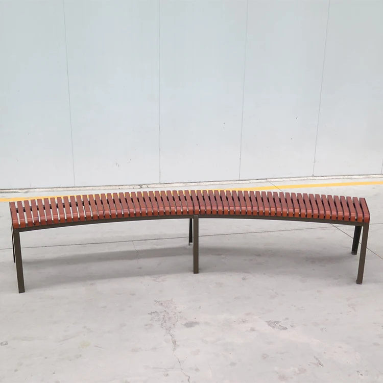 Classic Outdoor Furniture Street Round Bench Outdoor Long Wood Benches