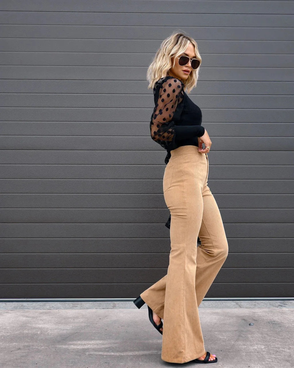 Women's Pants Spring New Elegant Trousers Bootcut Pant Fashion Slim High Waist Casual Trousers Solid Street Long Flare Clothing