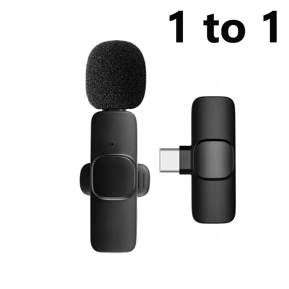 KEBIDU Wireless Lavalier Microphone Portable Audio Video Recording Noise Cancelling Professional Microphone for Live Broadcast