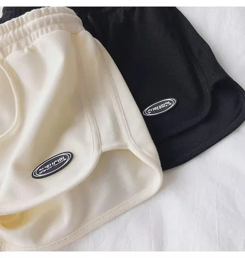 SMVP 2026 Women Casual Drawstring Sports Shorts Thin High Waist Yoga A-line Shorts Loose Women Running Straight Trousers Summer